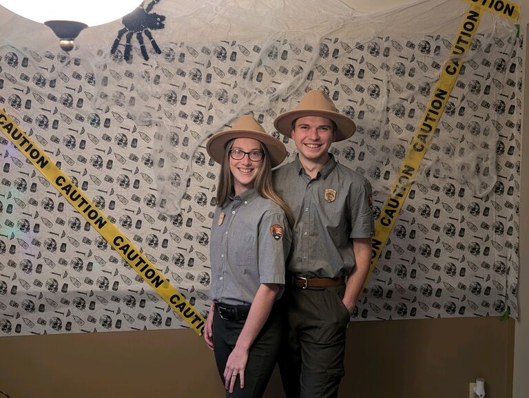 We dressed as Park rangers for Halloween at the 3rd annual Halloween Party.