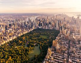 Aerial view of Central Park Manhattan 