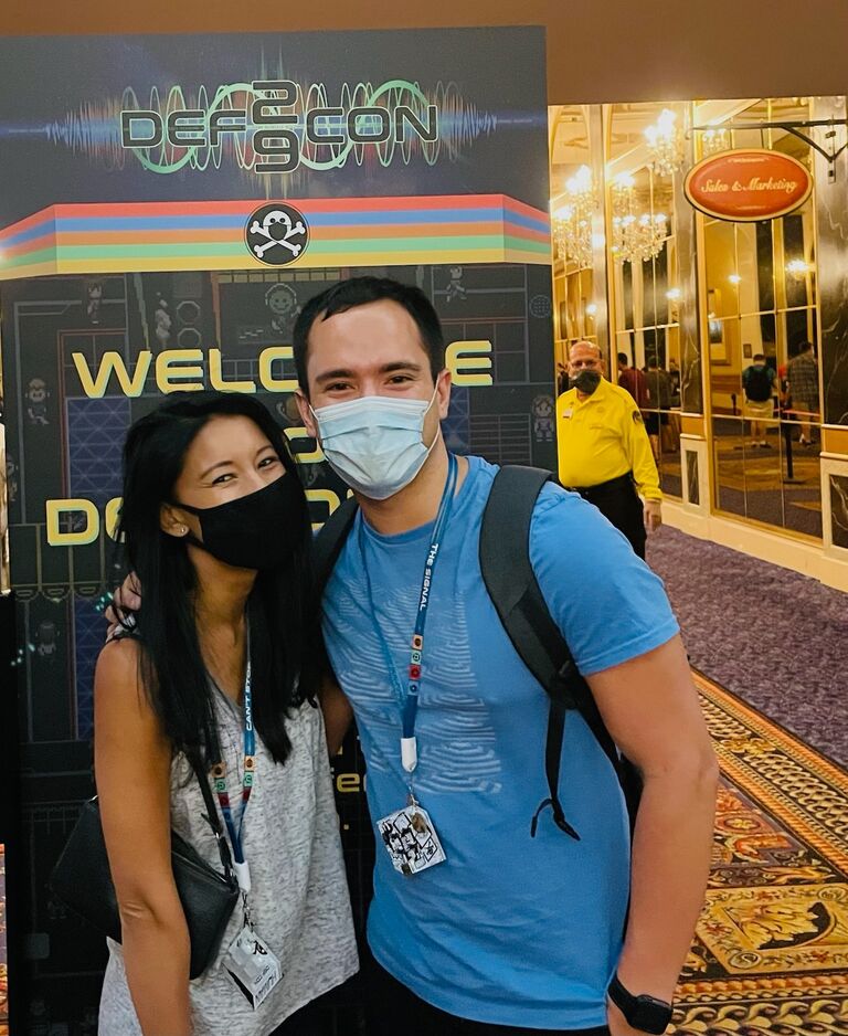 We are both in the Cybersecurity industry and love going to tech conferences, so we decided to go to Defcon (a popular hacker conference in Las Vegas).