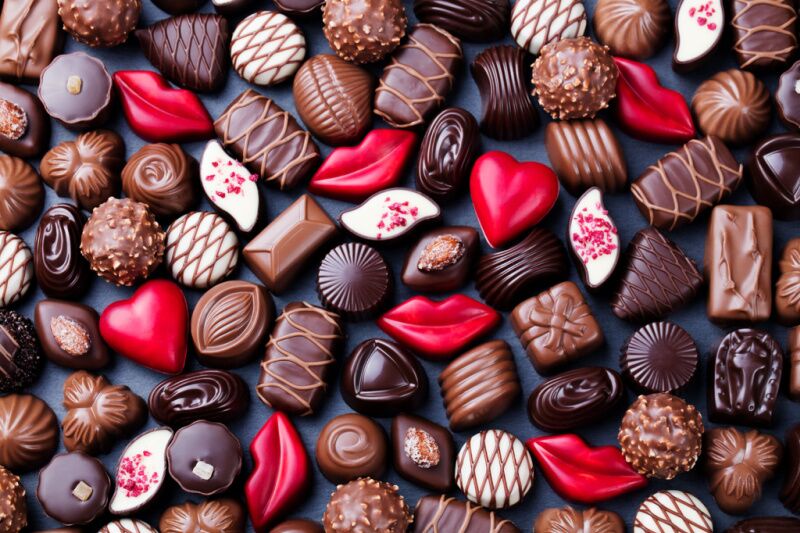 Candy and chocolates Valentine’s Day Party Ideas