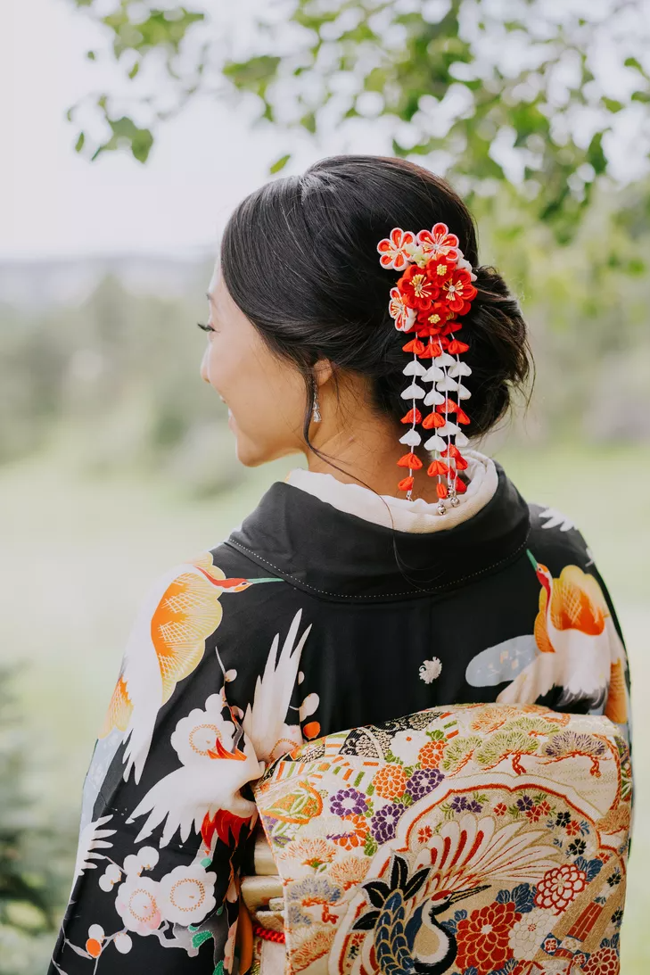 Bride in traditional Japanese kimono