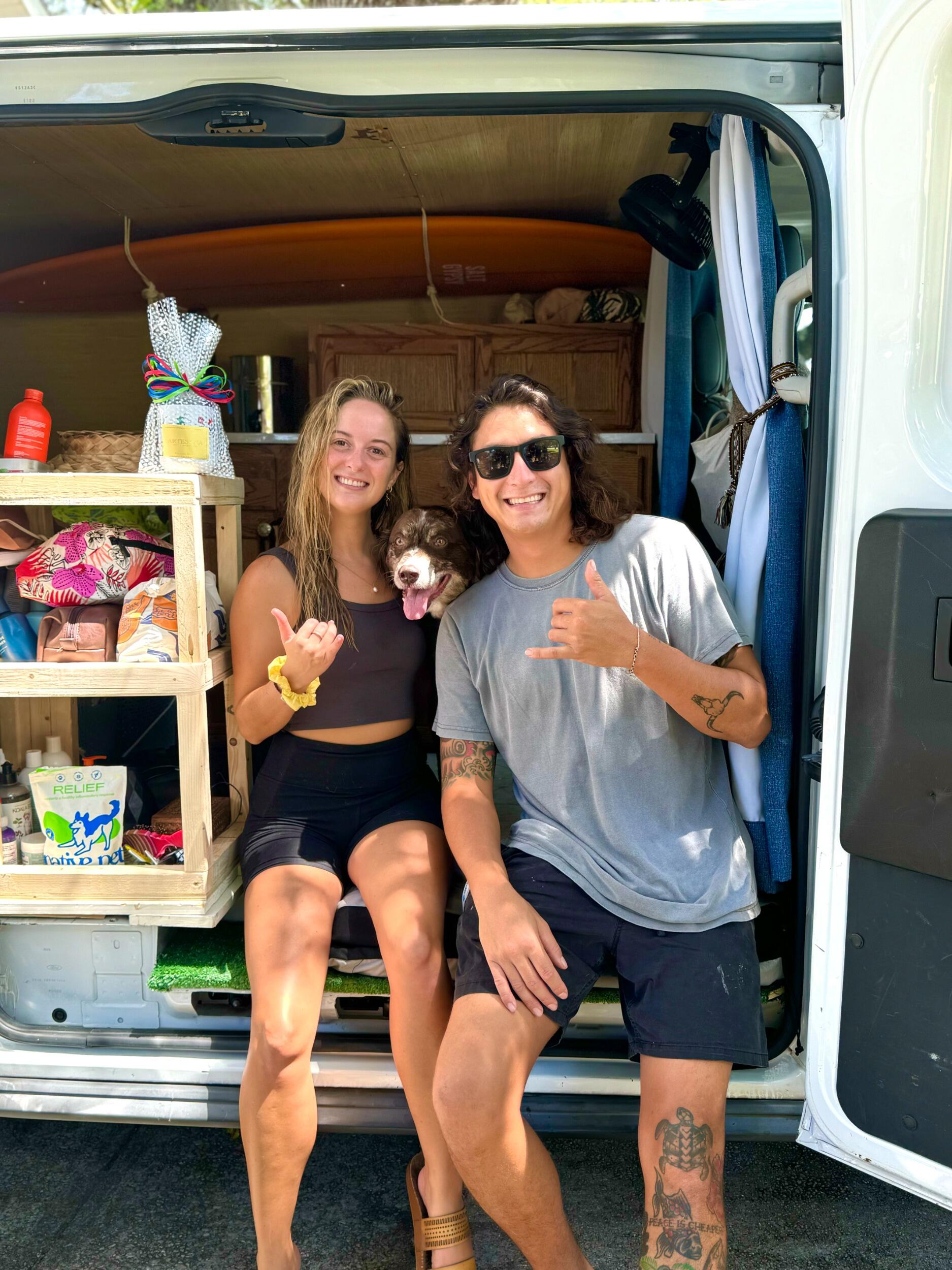 We built out a van together in Sam's hometown of Pensacola, Florida in the early summer heat.