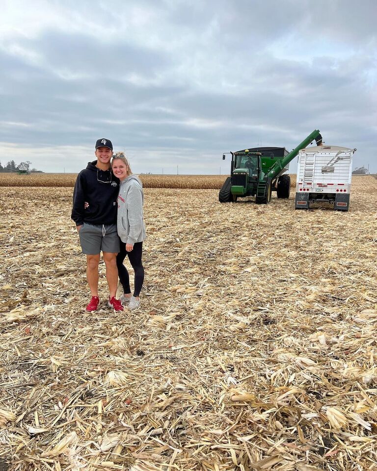 NFL Star Brock Purdy with girlfriend Jenna Brandt at a farm