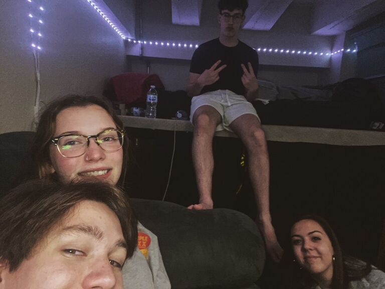 Chloe and her roomate Grace made several trips to Rolla to visit Jacob during spring semester of 2021. There were even some days they would come for the night and head back to school the next day.