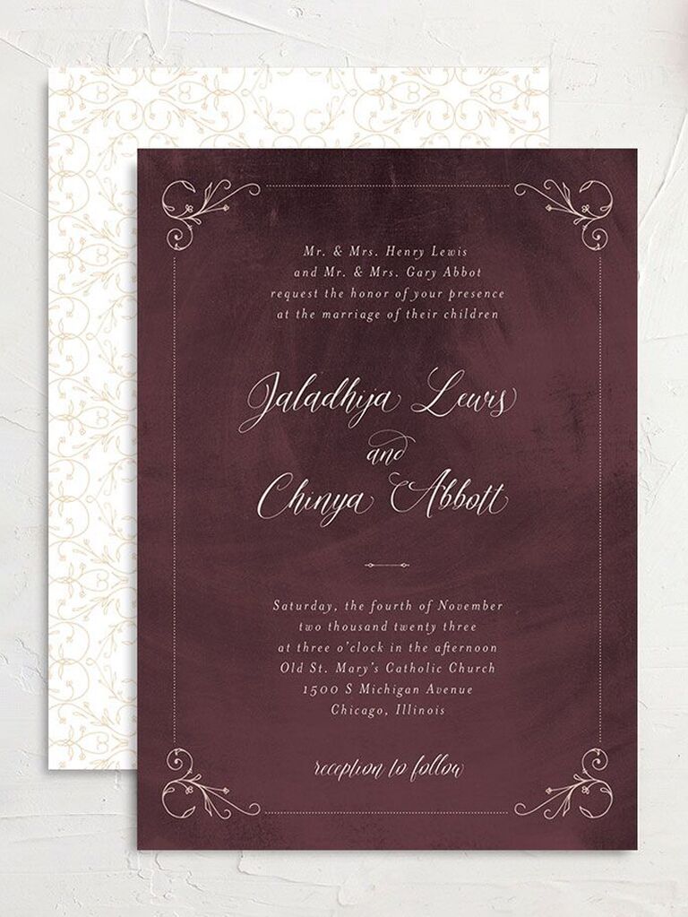 Classic formal hotsell wedding invitations