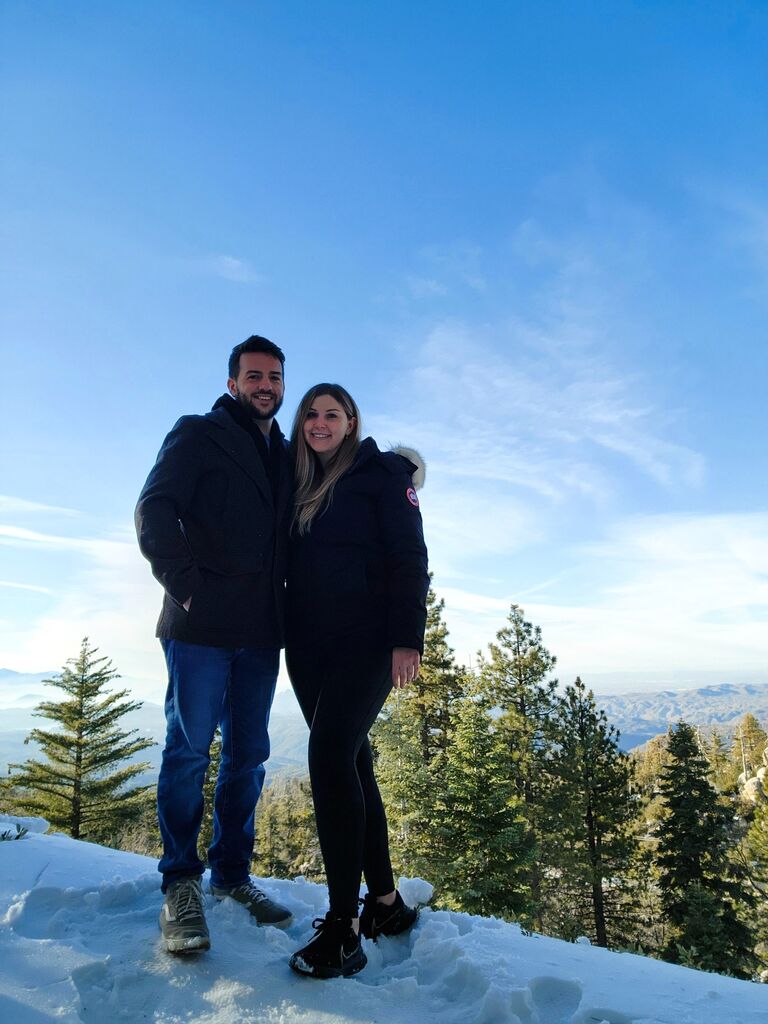 Brian and Ellie rent a cabin in Big Bear to celebrate Brian's birthday and their one year anniversary