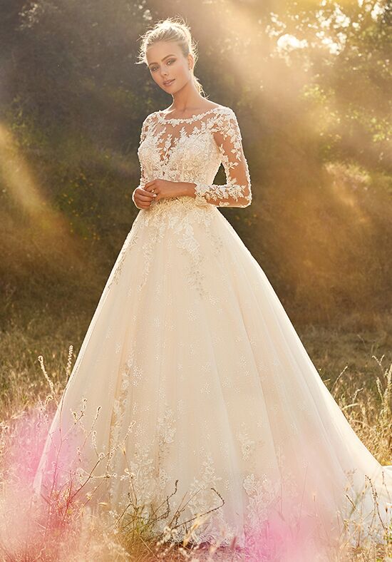 Martin Thornburg 120233W Opal Long Sleeve Plus Size Wedding Dress