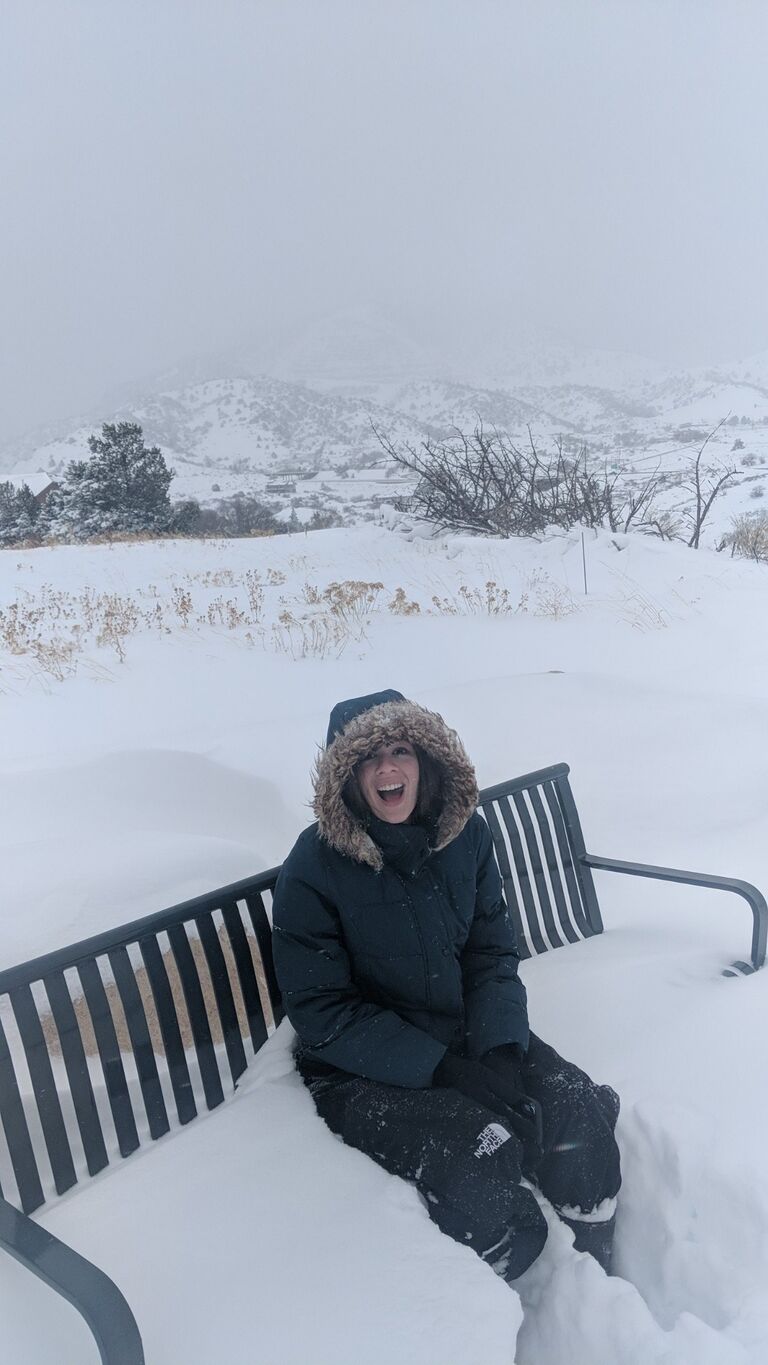Our Fall break turned into a Winter Wonderland on our way home to Iowa. Instead of taking our usual route on I-80, we detoured down I-70 to outrun a dangerous storm and got snowed in at Luke's cousin's home in Colorado!