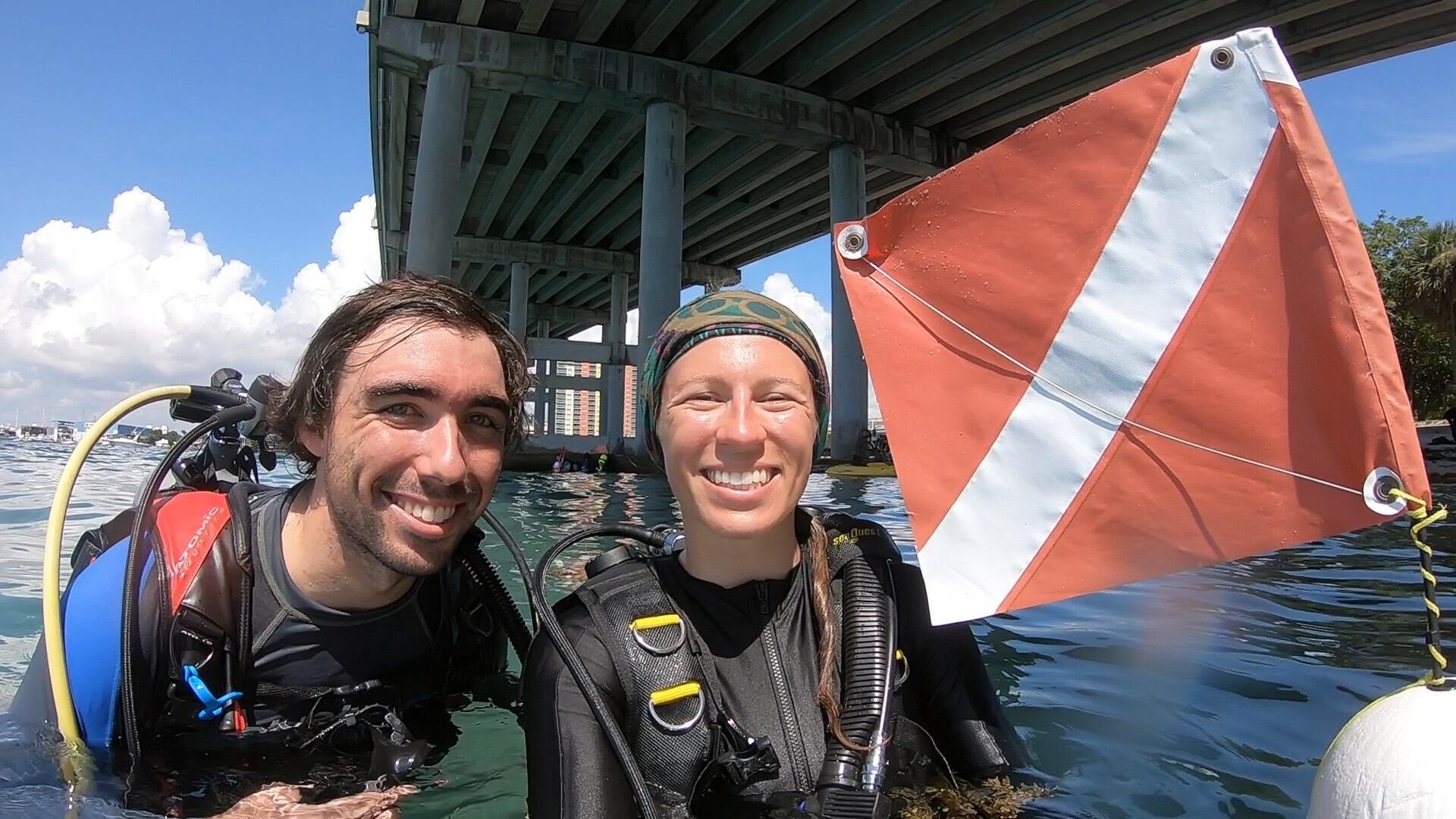 Shore diving at the Blue Heron Bridge in Jupiter, FL. Our favorite dive for octopus, shrimp, nudibranchs, and sea horses