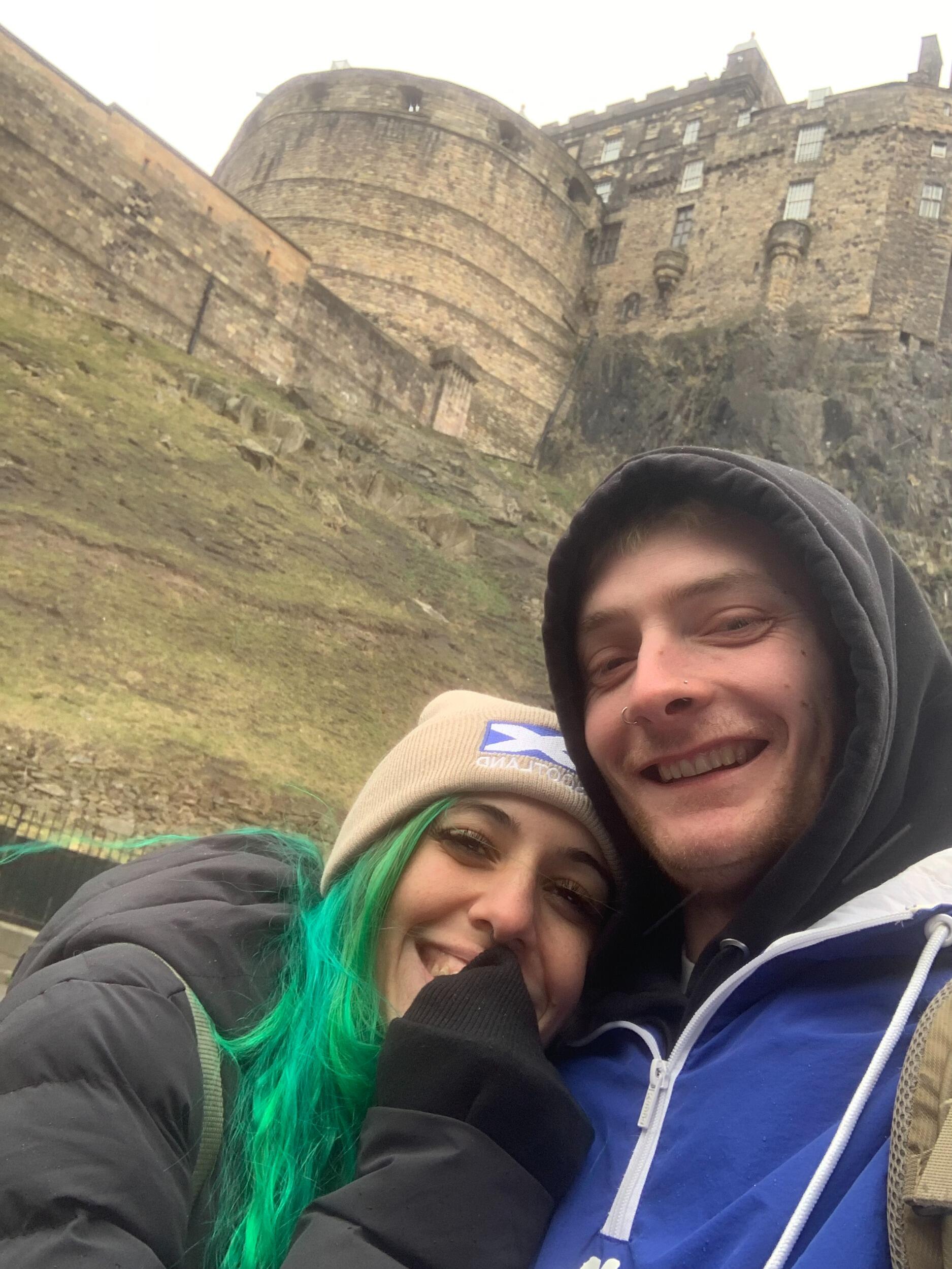 SCOTLAND! Edinburgh Castle as our backdrop.
