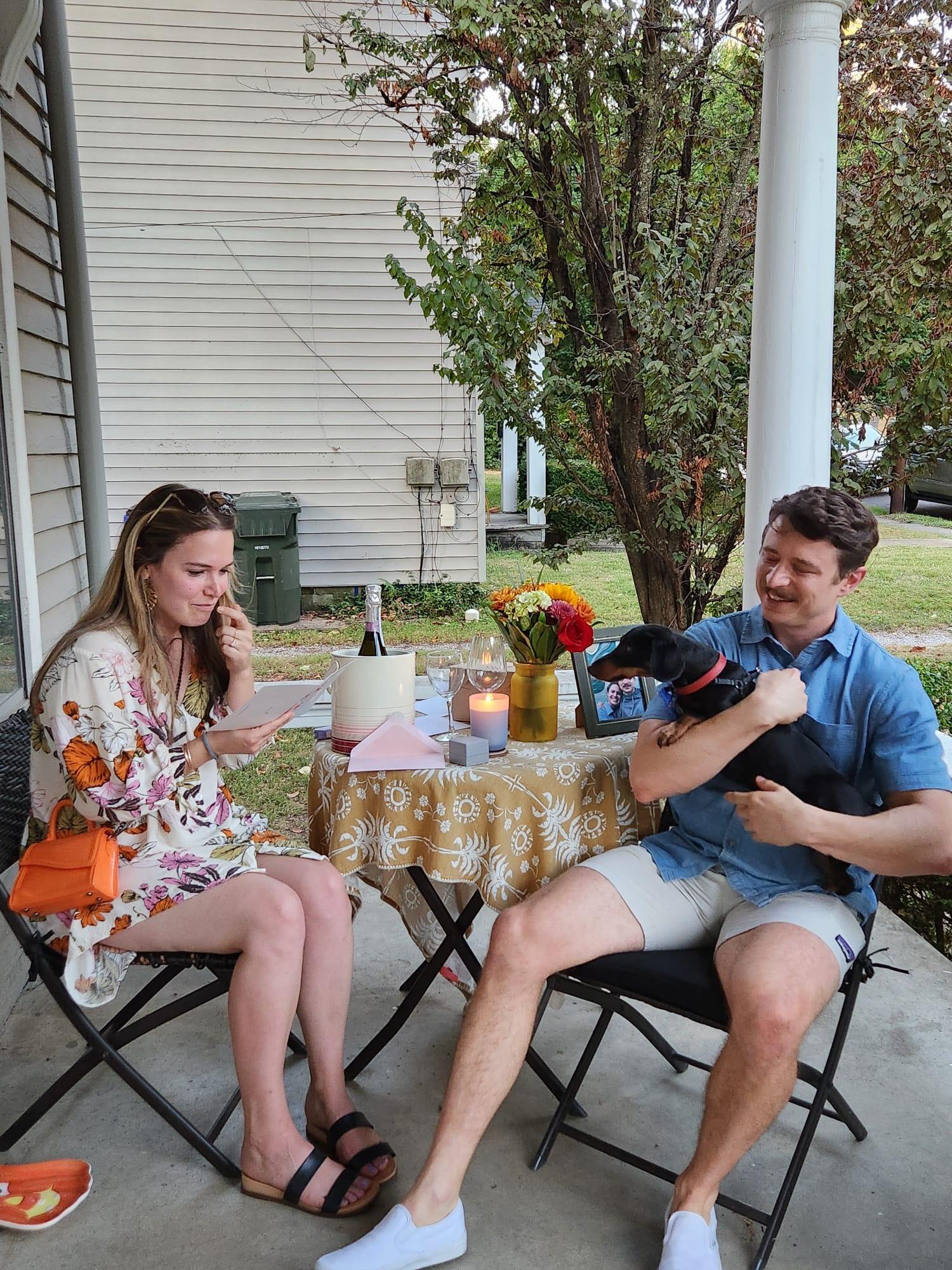 Kayla's vision for the proposal was something intimate, something that included family, and something that included a love letter from Micah. He knocked it out of the park and it was so special. 