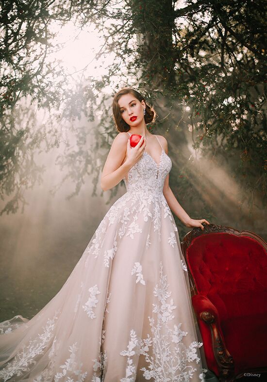 Red and White Ball Gown Wedding Dress