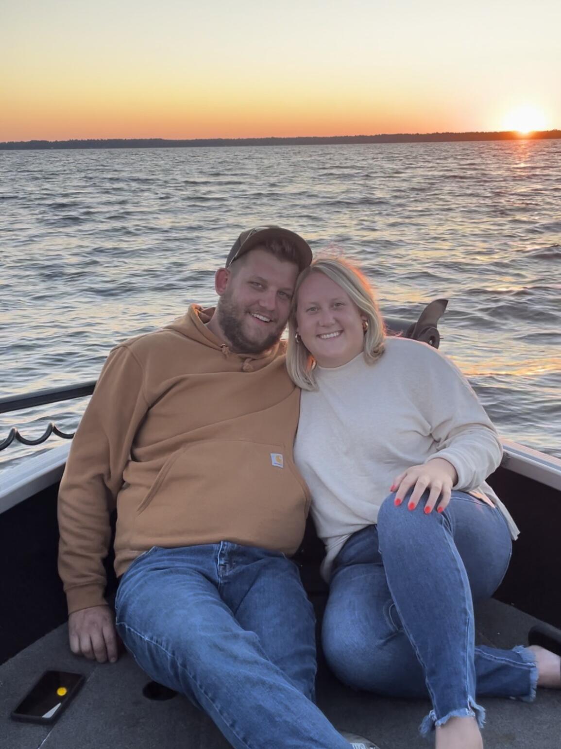 Alex proposed on our camping trip in Land O' Lakes!