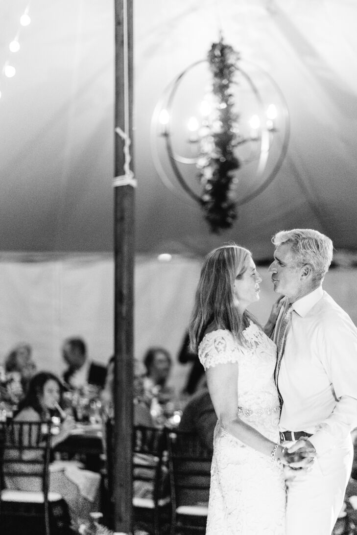 Rustic Bride And Groom At Backyard Vow Renewal