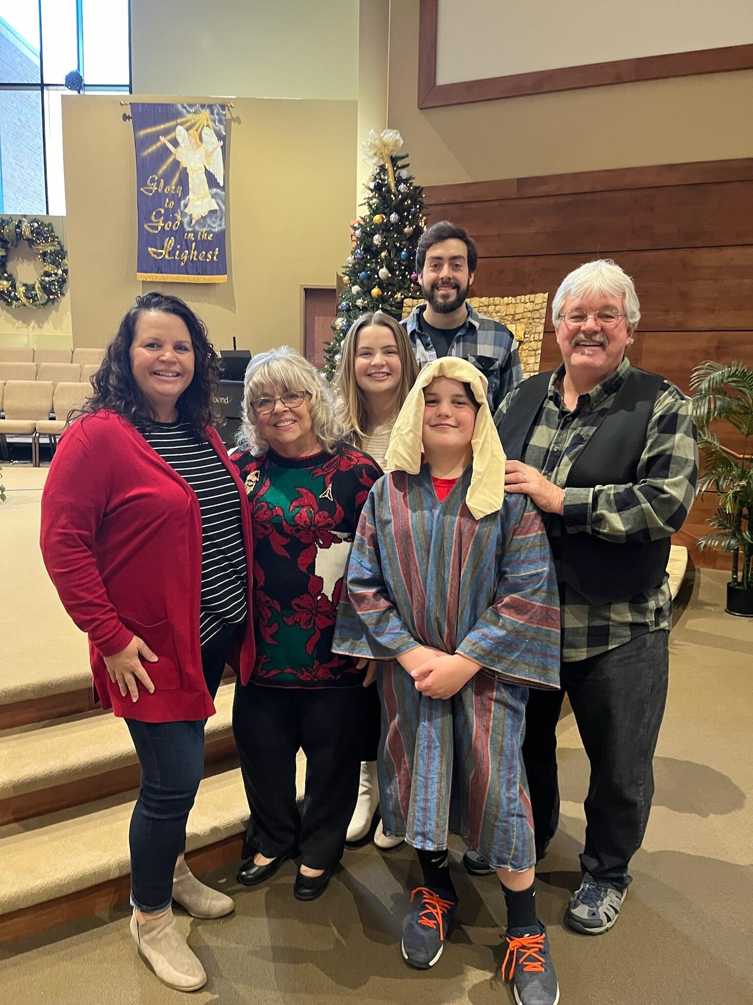 B and Emma join the Adams family and watch Elliott play the part of Joseph in Aldersgate Church’s annual children’s Christmas production 