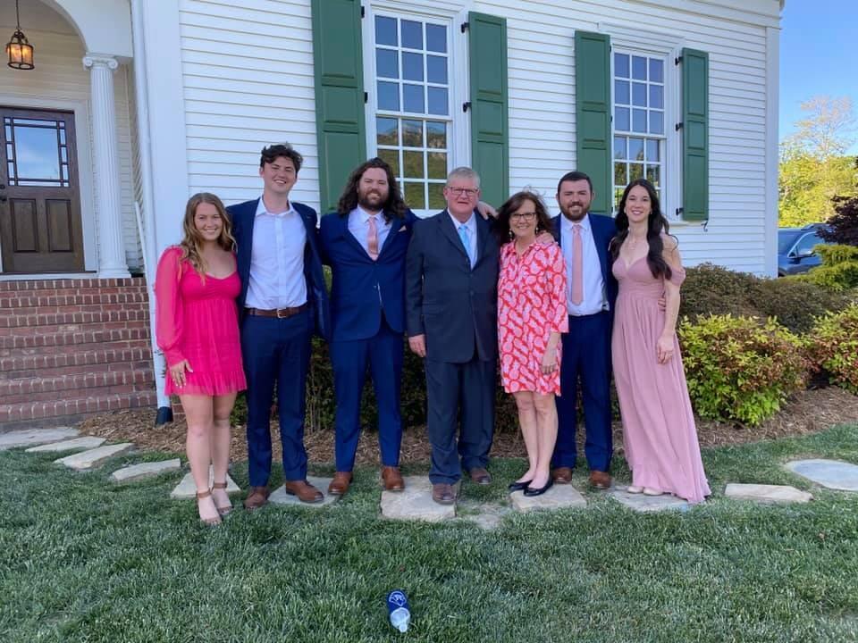 Morgan and Simon's family before she knew her last name was also going to be Cawley!