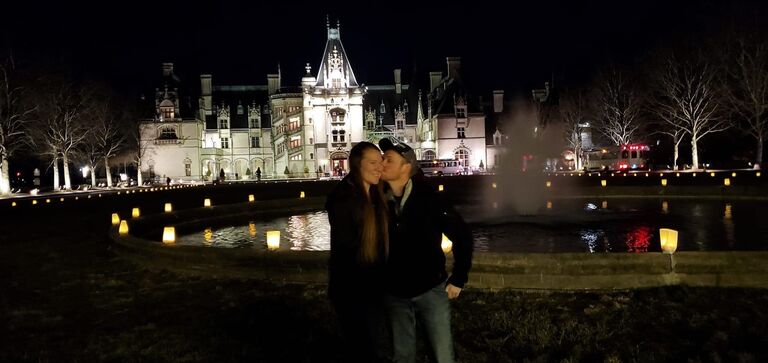 Visiting Biltmore Estate near Ashville, NC.