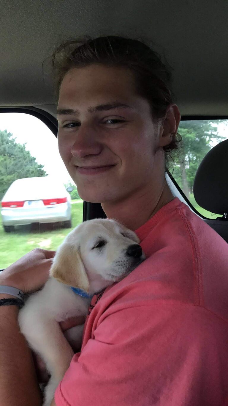 Lily and Cameron got their dog Arya:)