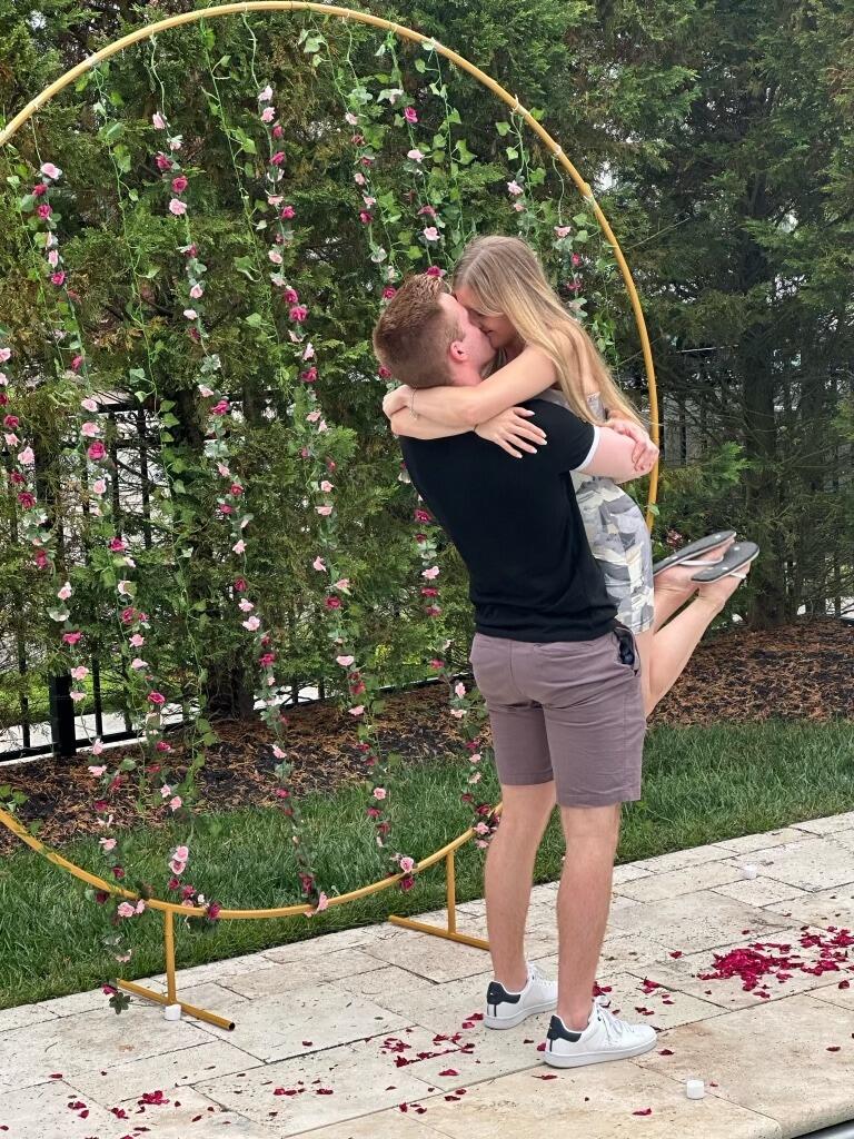 Engagement down the shore.