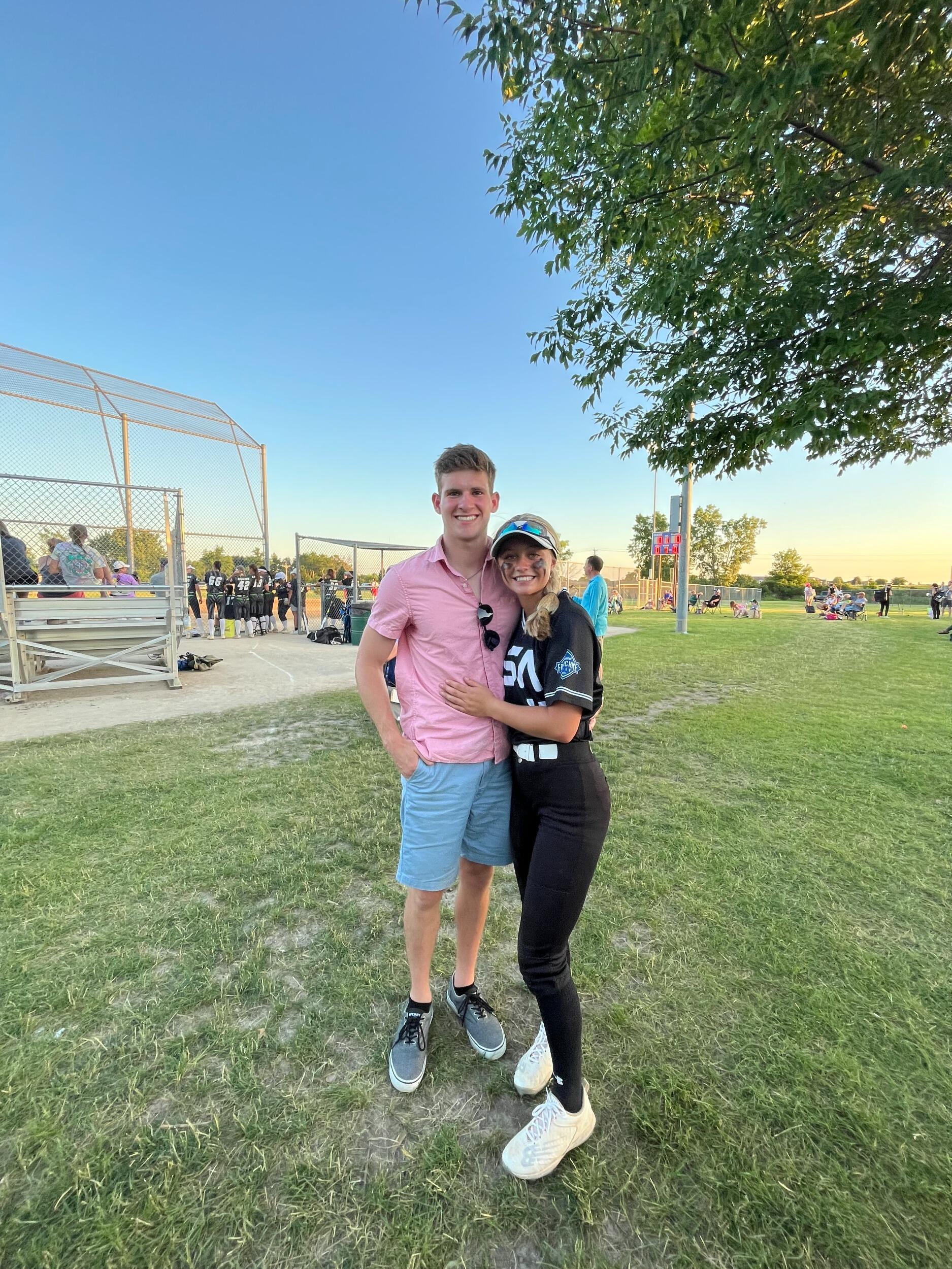 Logan traveled across the US to watch Sidney's softball tournaments!