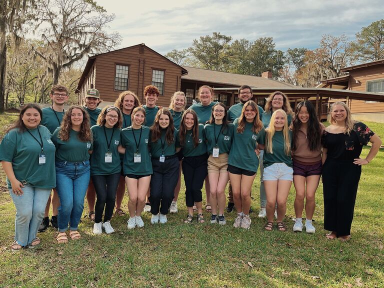 We met at Summer Missions Training Retreat, the same weekend Cody moved to Clinton. After the retreat, we got to hangout at dinner with a group of students and other retreat mentors.