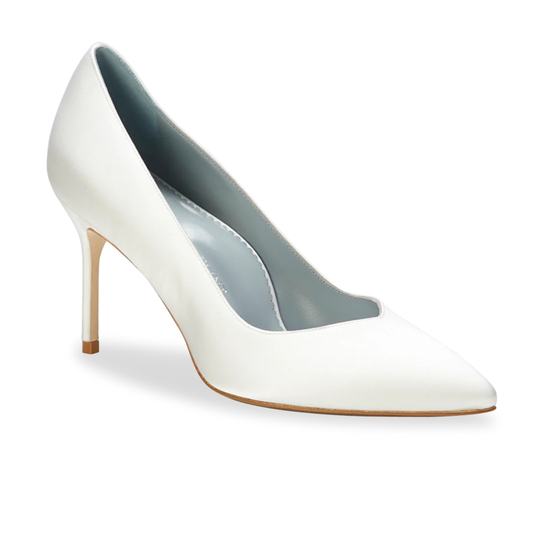 Sarah Flint white satin bridal pump