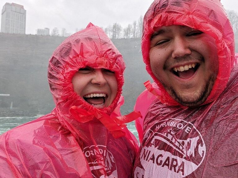 Celebrating being engaged in Niagara Falls getting up close and personal with the falls. Needless to say this was an unforgettable experience for a few reasons. 