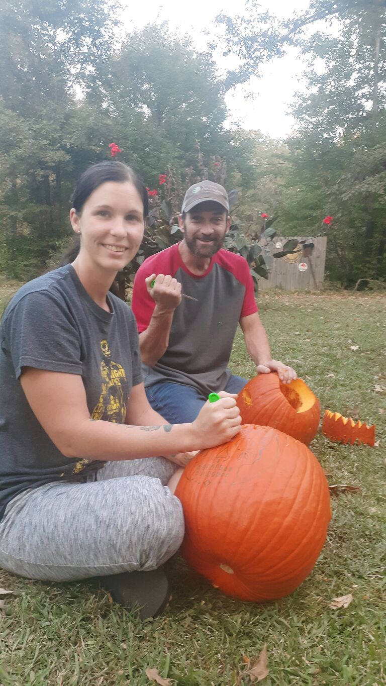 Carving pumpkins