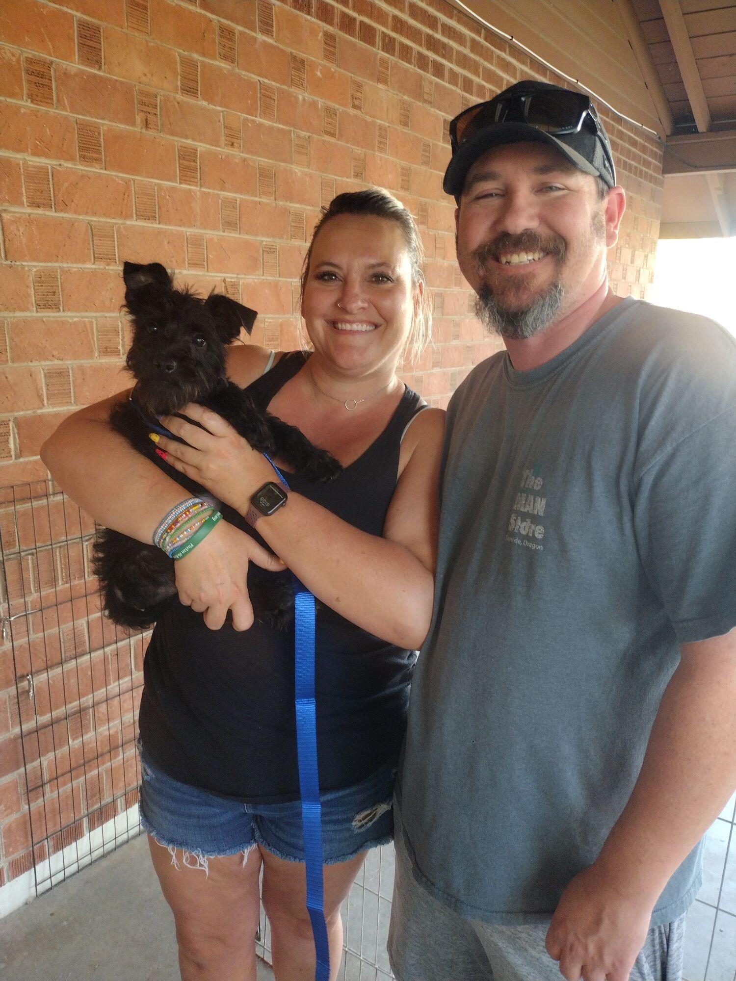 We got a dog! Because 4 kids and 3 cats weren't enough. We weren't living together yet so we shared custody of the dog for a few weeks. 