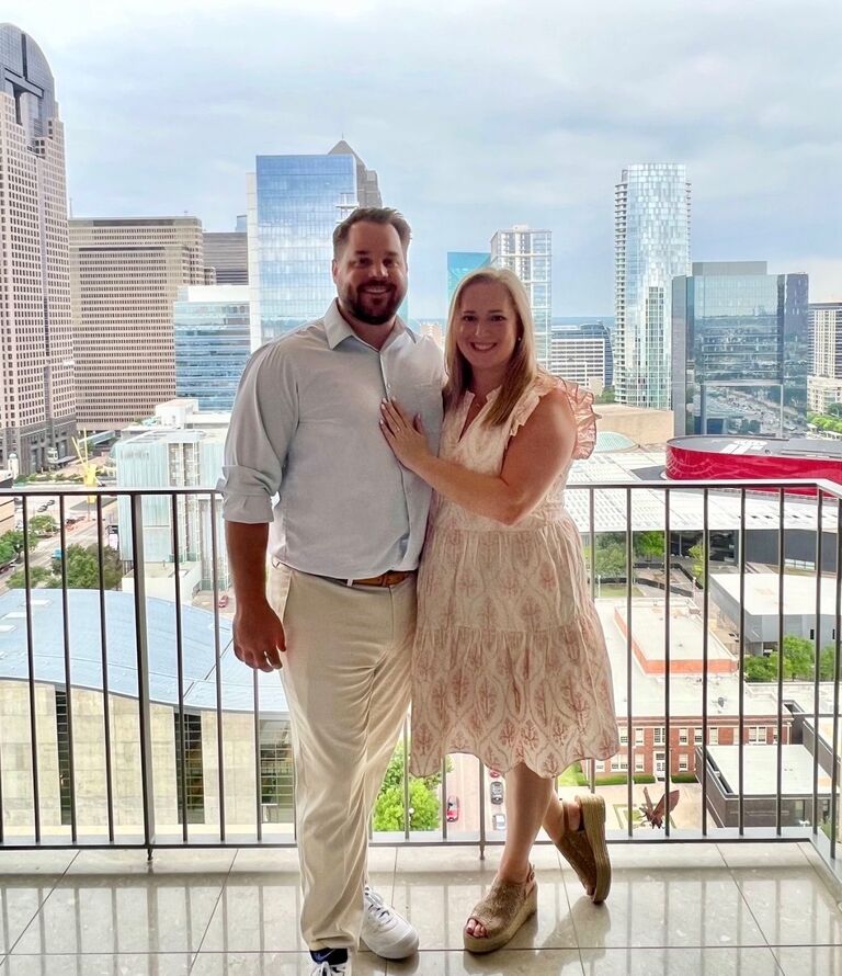 Engagement party with our families in Dallas, Texas