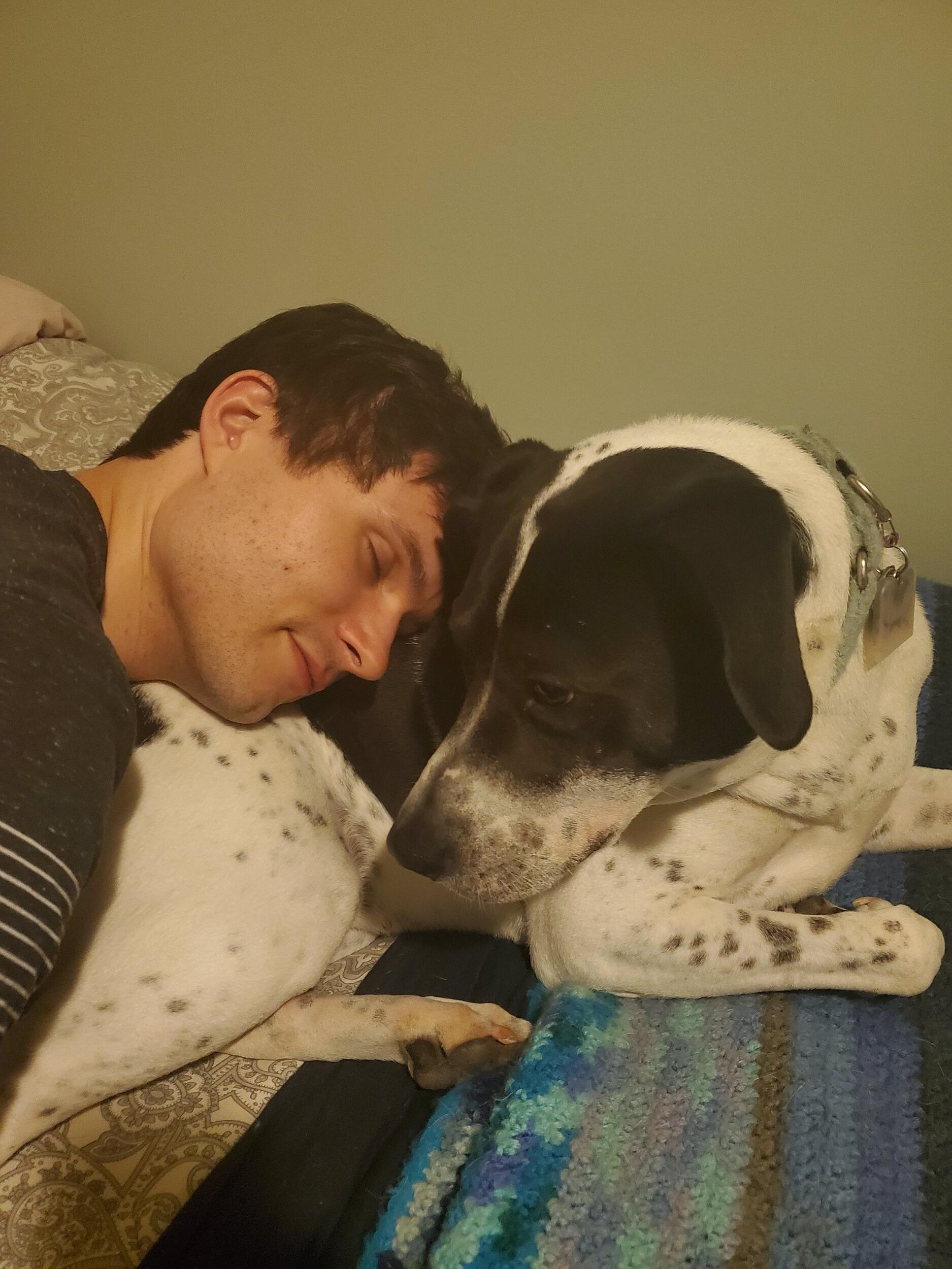 Jake won over Daisy's heart early on with his quality cuddles.