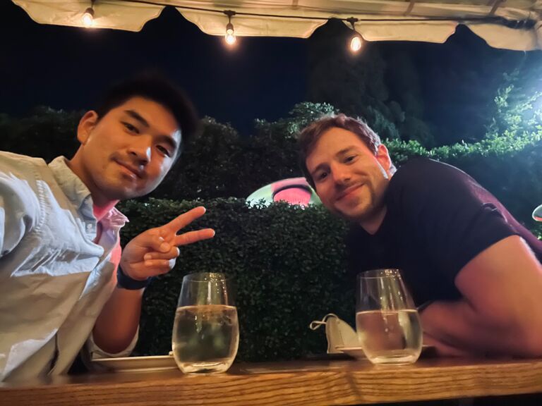 “The whole place was dressed to the nines, and we were dancing, like we're made of starlight” - Celebrating 1 year together at Nobu in LA. Fun fact, our table was next to Kevin Feige, head of the MCU.