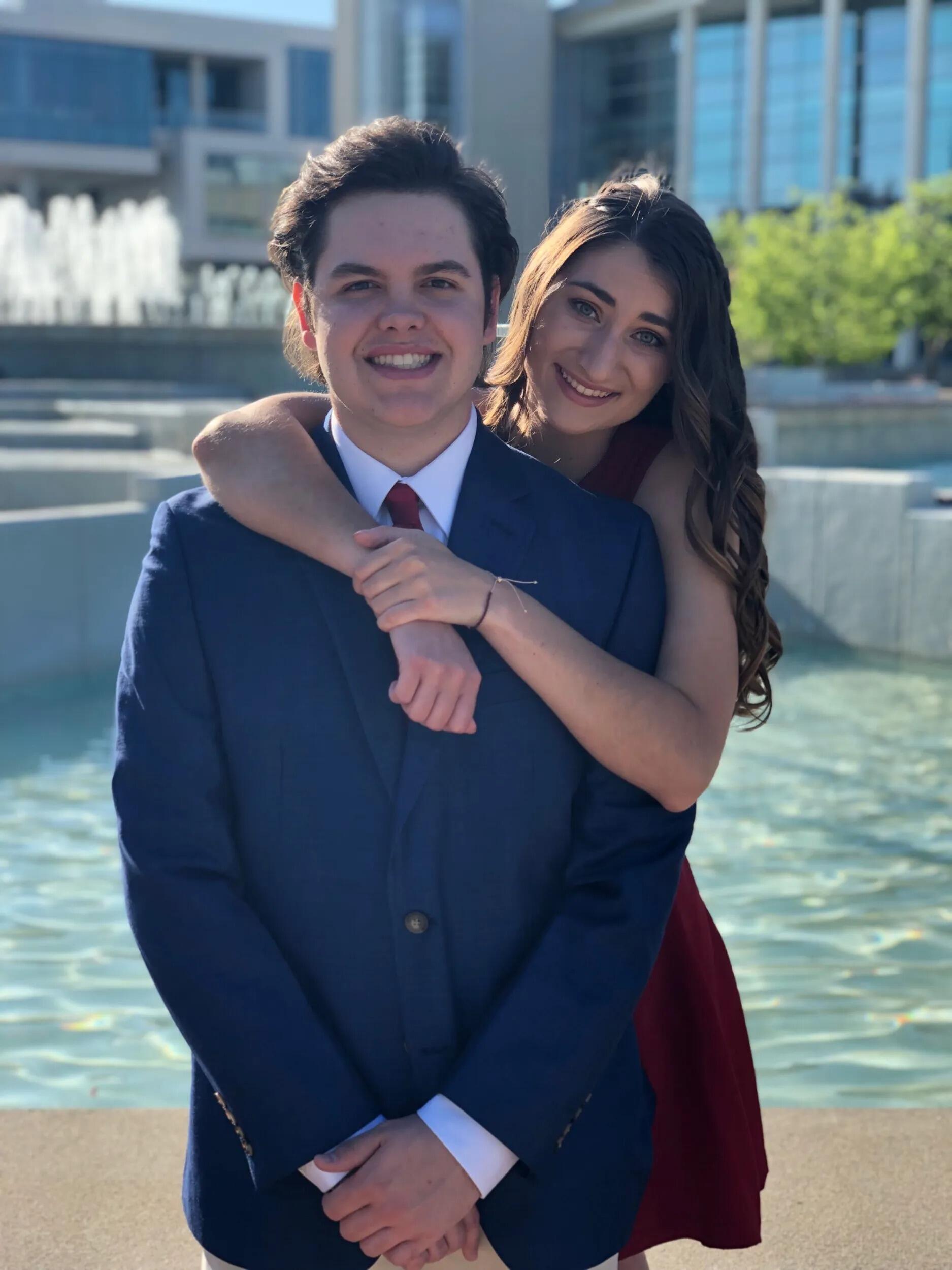 We continued to see each other almost every weekend and went to many college events together, including this sorority formal. 