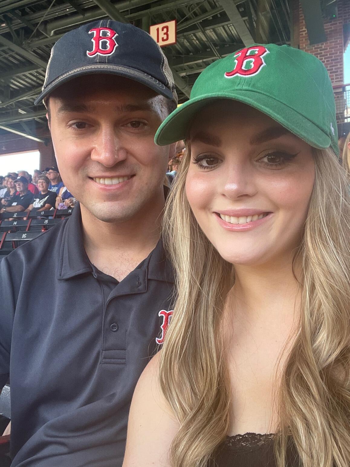 First Red Sox game with Dan's mom and sister!