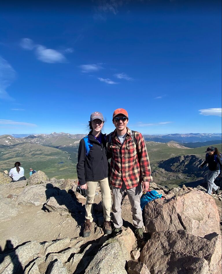 At the top of the world on our first 14er