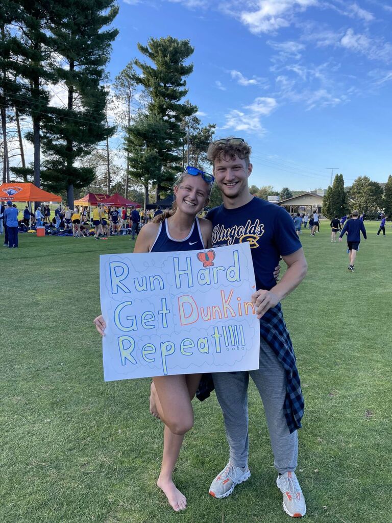 Started long distance since Julia was finishing up college at Eau Claire, but that didn’t stop Daniel from coming and cheering loudly at nearly every cross country meet!