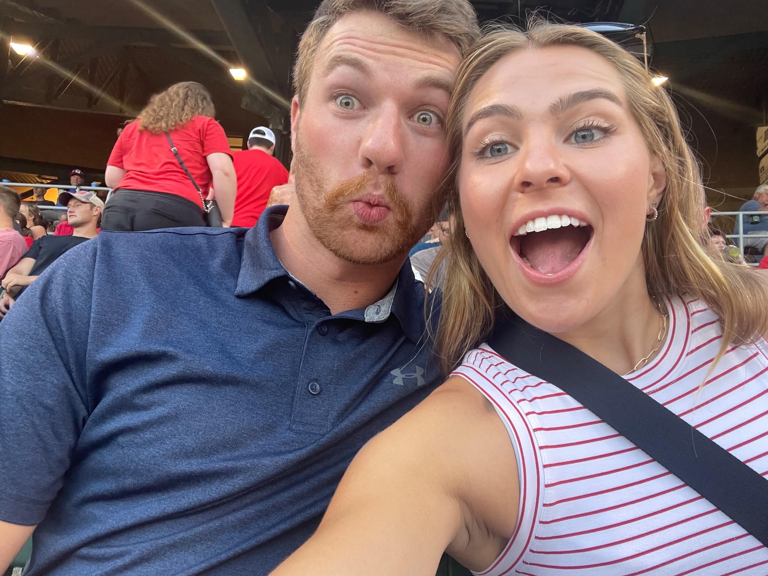 We love baseball! This was our first time back at an Indian's game since our first date here in 2021!