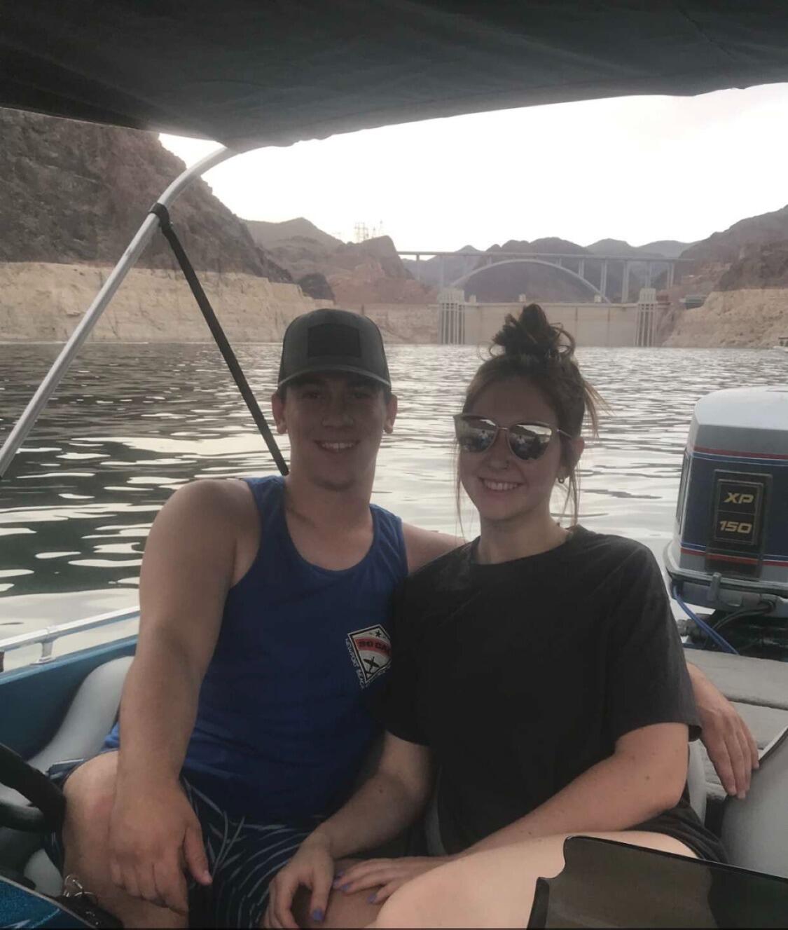 Lake day on Logan's new boat