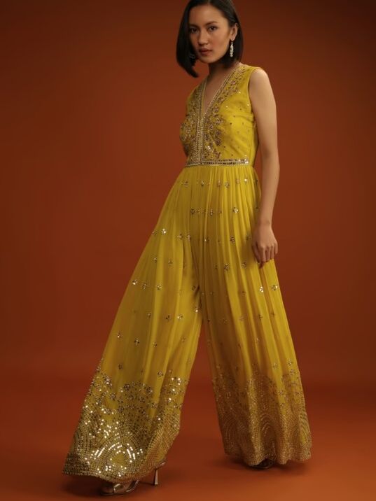 Buy Wedding Dress for Women Casual Party Wear Dress for Women Gift for Her  Geogrette Fabric Yellow Dress for Women Indian Casual Dress Online in India  