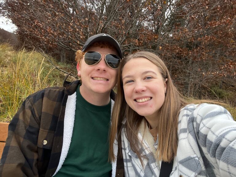 They celebrated one year of being engaged!