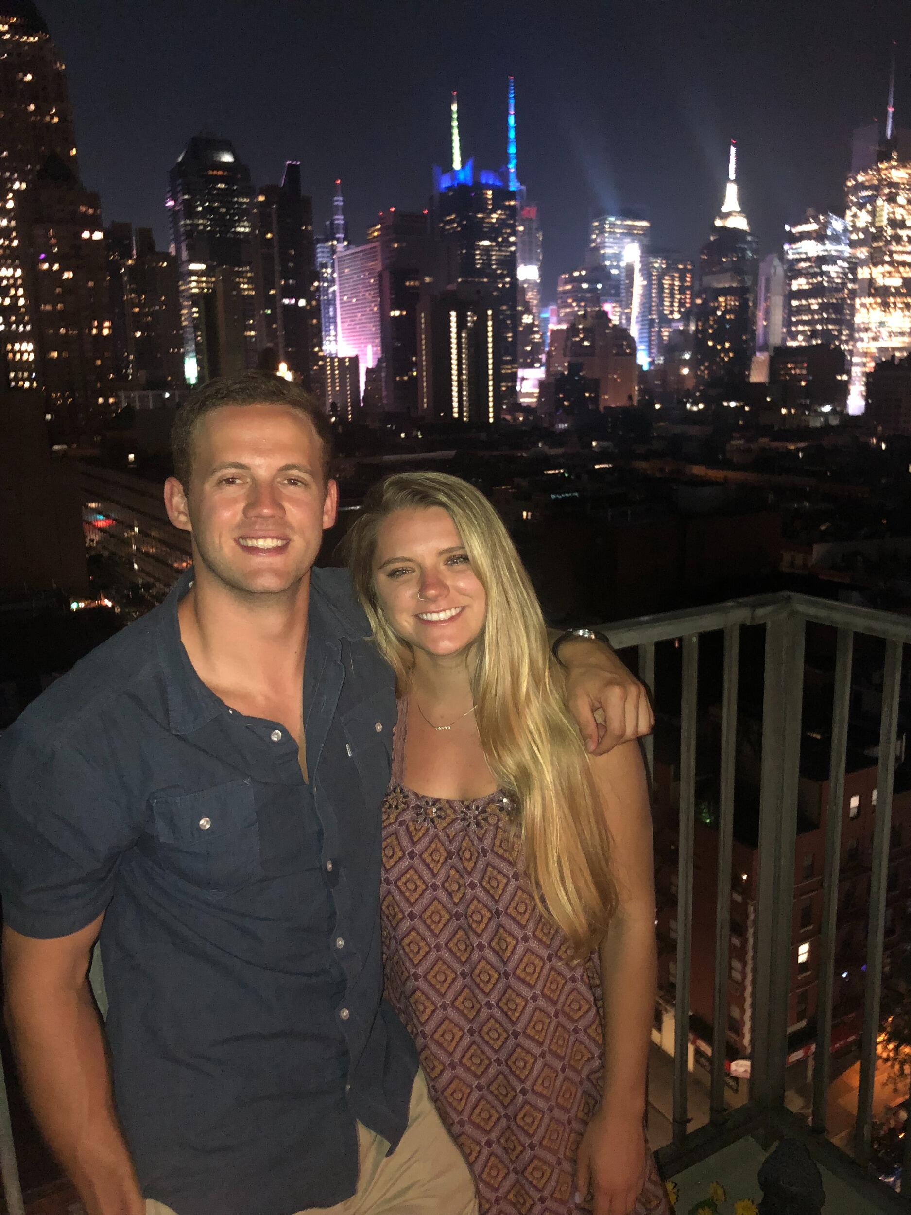 At the end of the summer, Maddy returned stateside for her senior year at Villanova and Alec stayed in Florence to continue working. 

In one of a few cross-continental visits in the year to follow, Alec and Maddy met up in NYC.