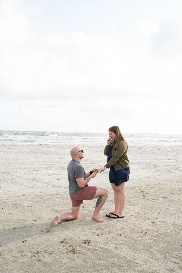 Nick proposed to Kaylene on Folly Beach in Charleston on Friday, March 31st.