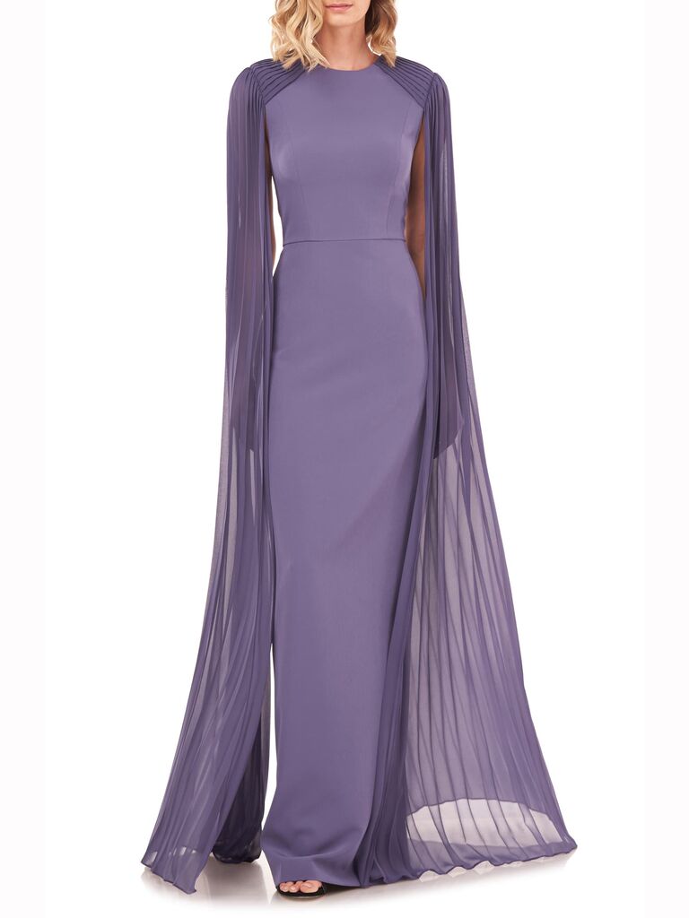 deep purple wedding dress