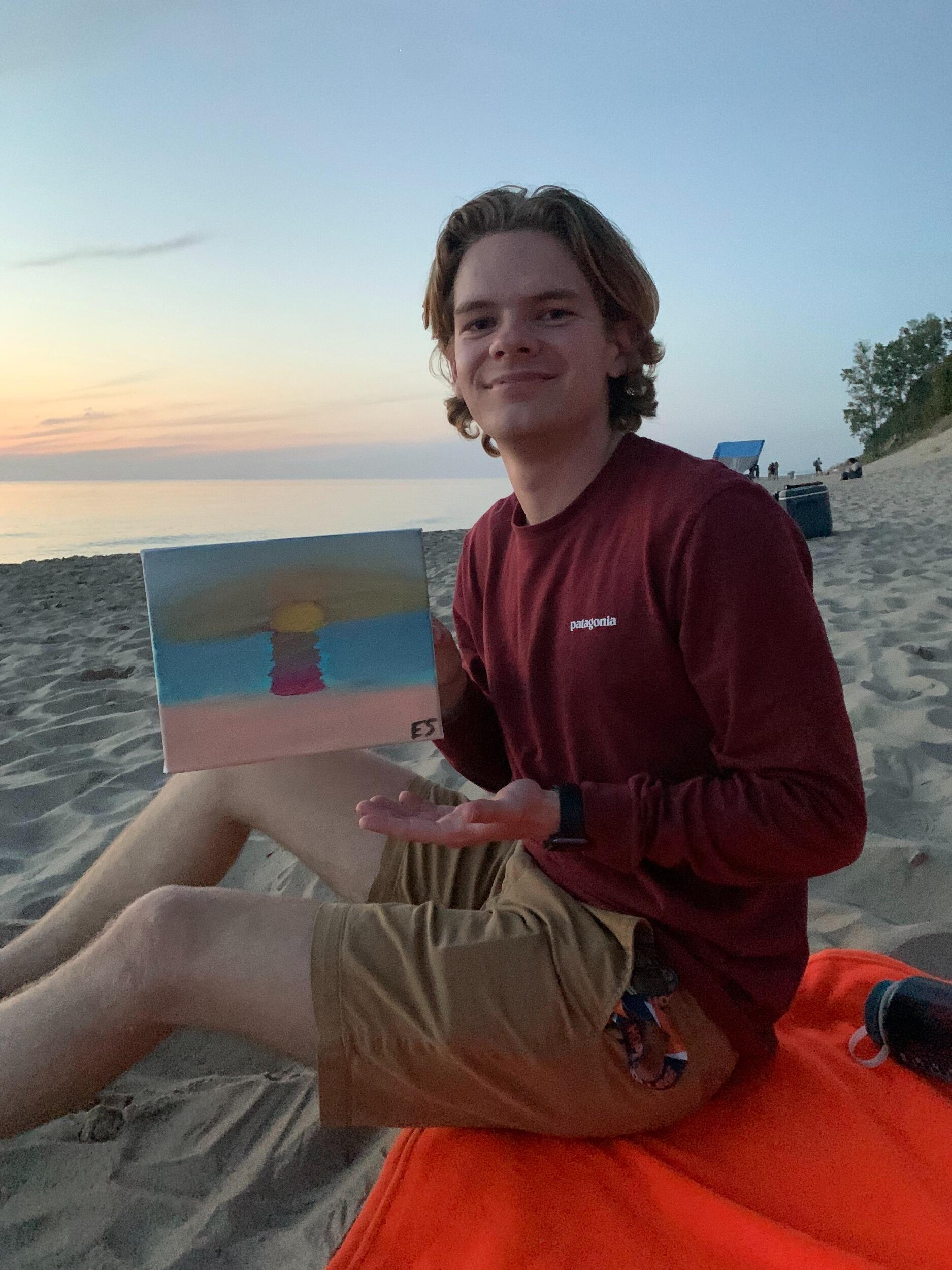 We are no longer just friends as we go on our first date! We ate Pizza Ranch at Tunnel park as we painted the sunset, and ended with a movie in historic Dimnent Chapel. 