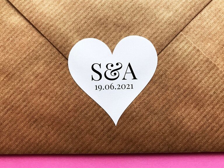 Personalised Save the Date Wedding Stickers