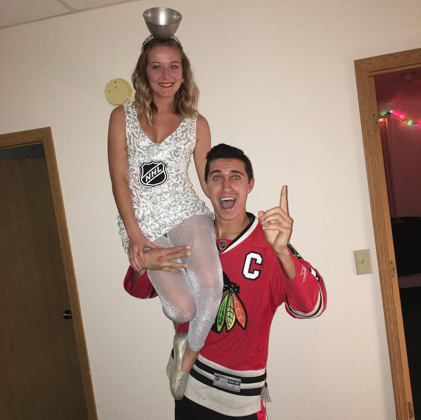 A Chicago Blackhawk with his Stanley Cup! 