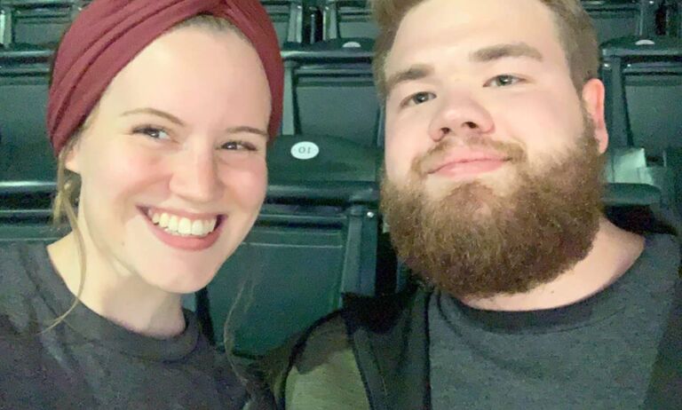 One of our very first dates to see the Pacers play at Banker's Life Fieldhouse.