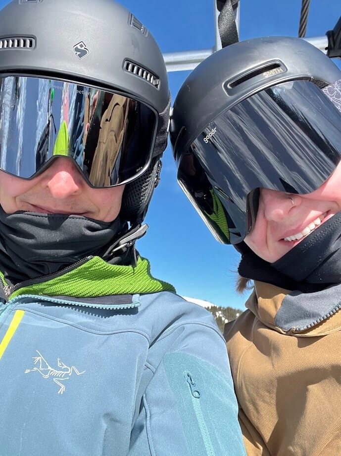 Ivy and Brian add another ski day to their calendar.