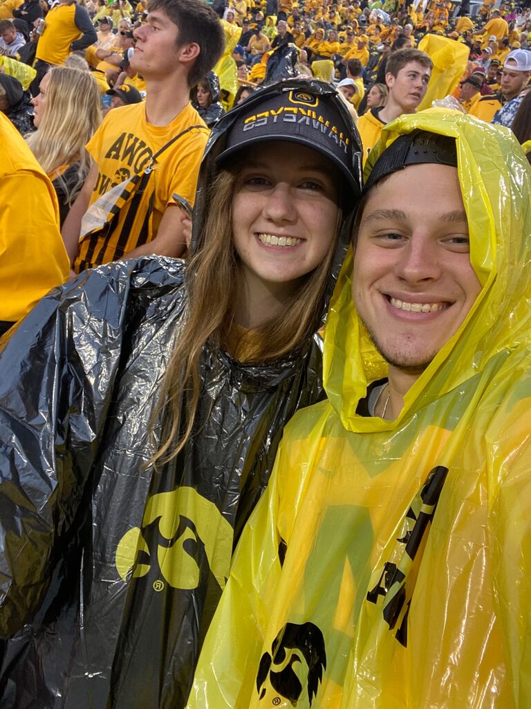 Hawkeye football, rain or shine 
