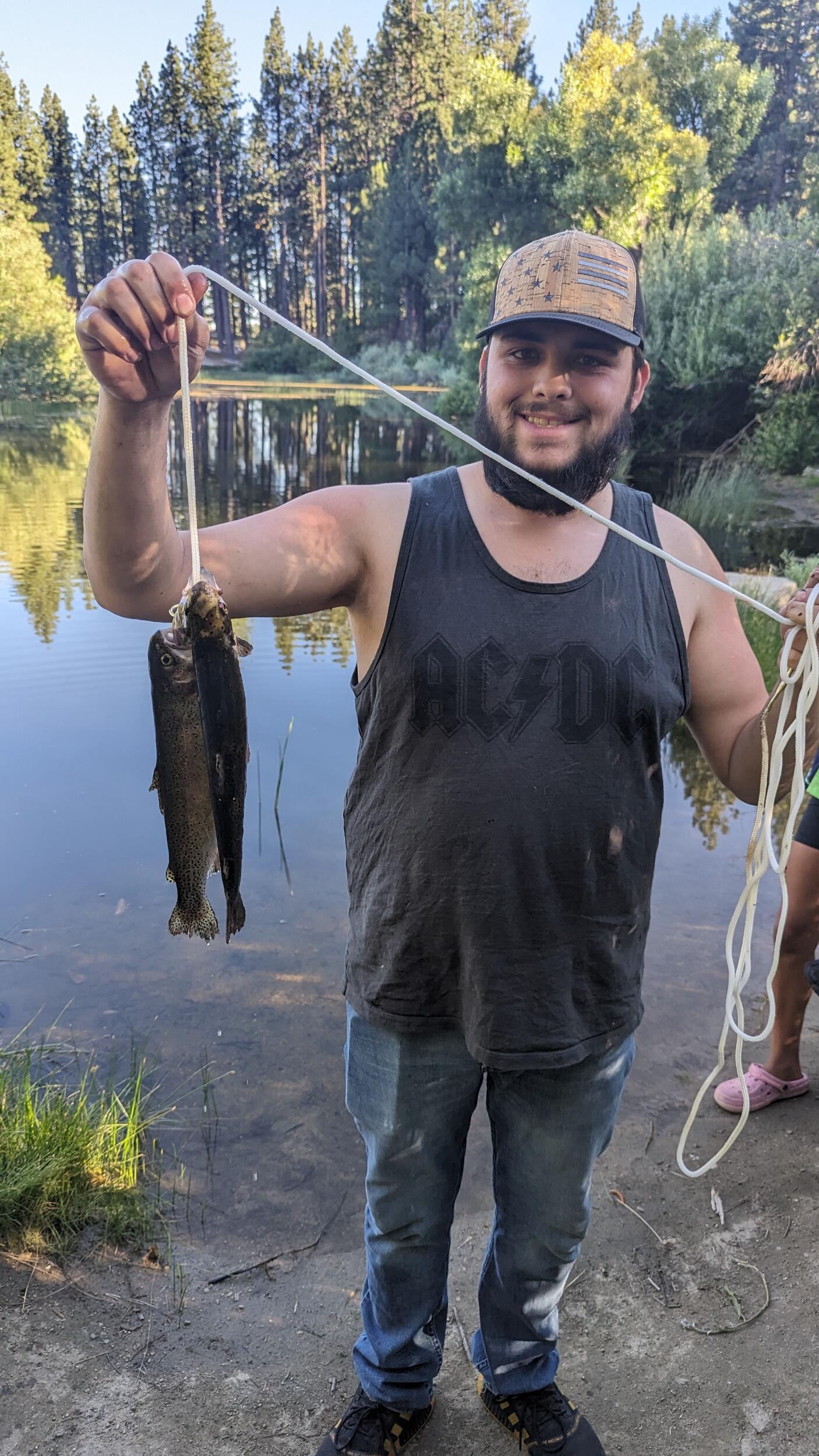 Enjoying the Summer out at Davis Creek in Washoe. Fishing away!